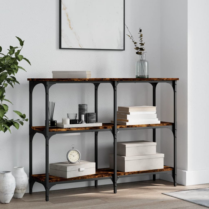 Console Table, Smoked Oak, 75cm H x 100cm W x 29cm D