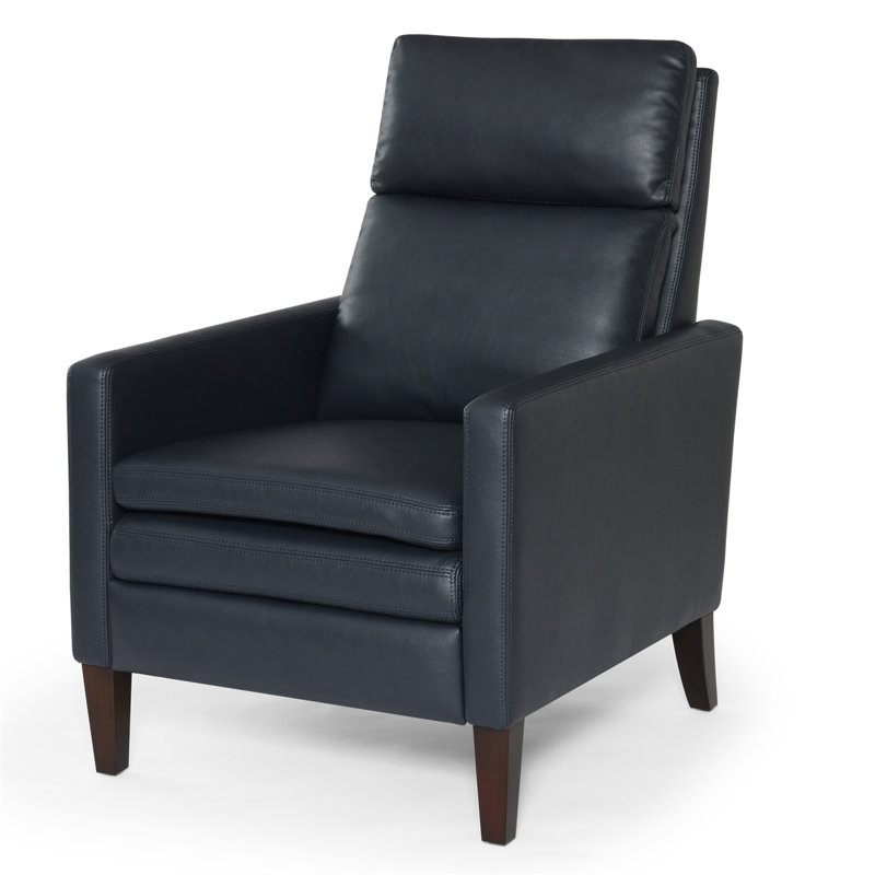 Fauteuil inclinable en similicuir, Similicuir bleu foncé