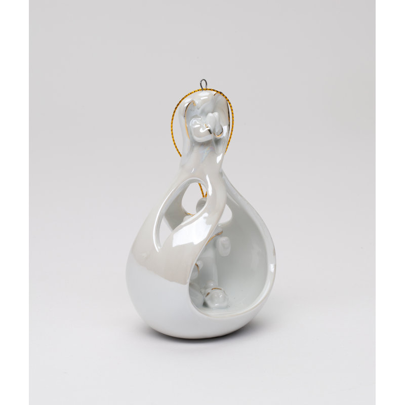 Ange gardien et Sainte Famille - Ornement suspendu - 11,4 cm (4 1/2 po) de hauteur