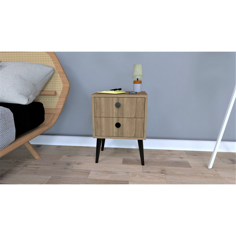 Weatherholt 40cm W Manufactured Wood Bedside Table