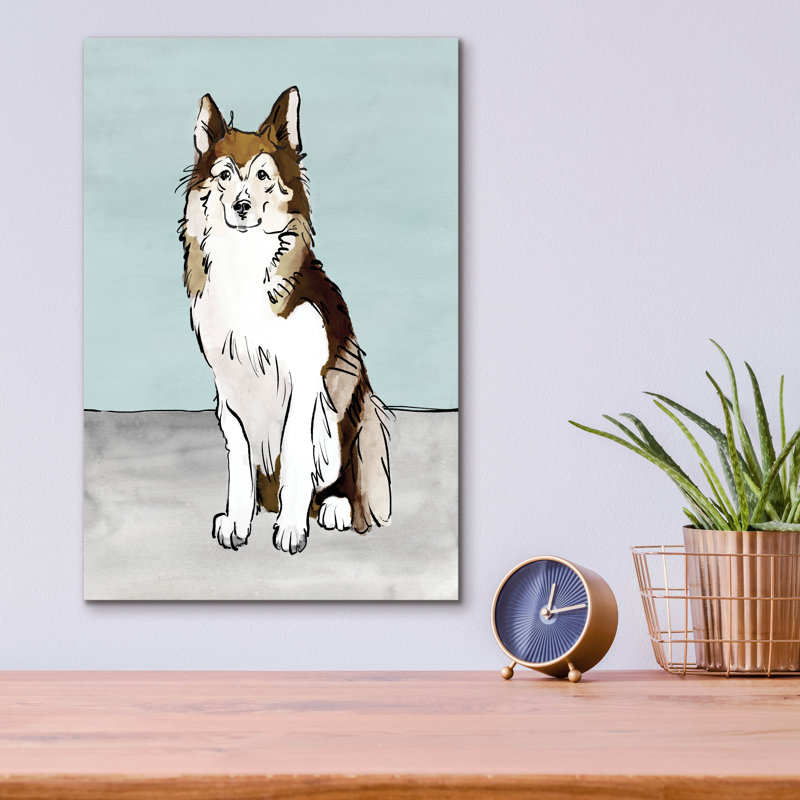  «Pet Portrait 2» par Annie Warren, art mural en verre acrylique, 12 po x 16 po