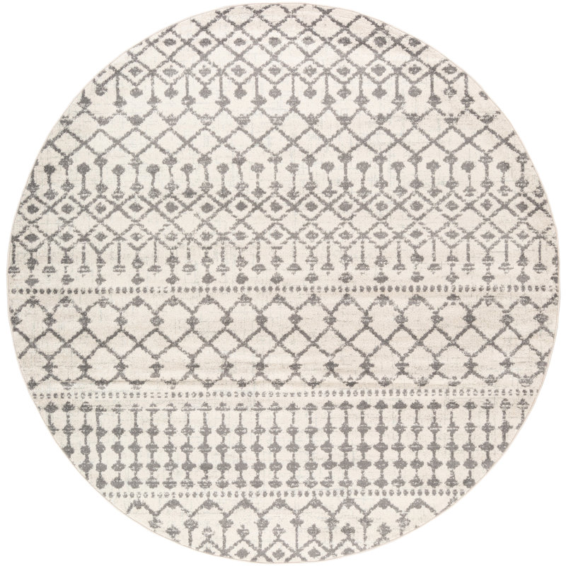 Jovani Geometric Indoor Rug, Round 7'10"