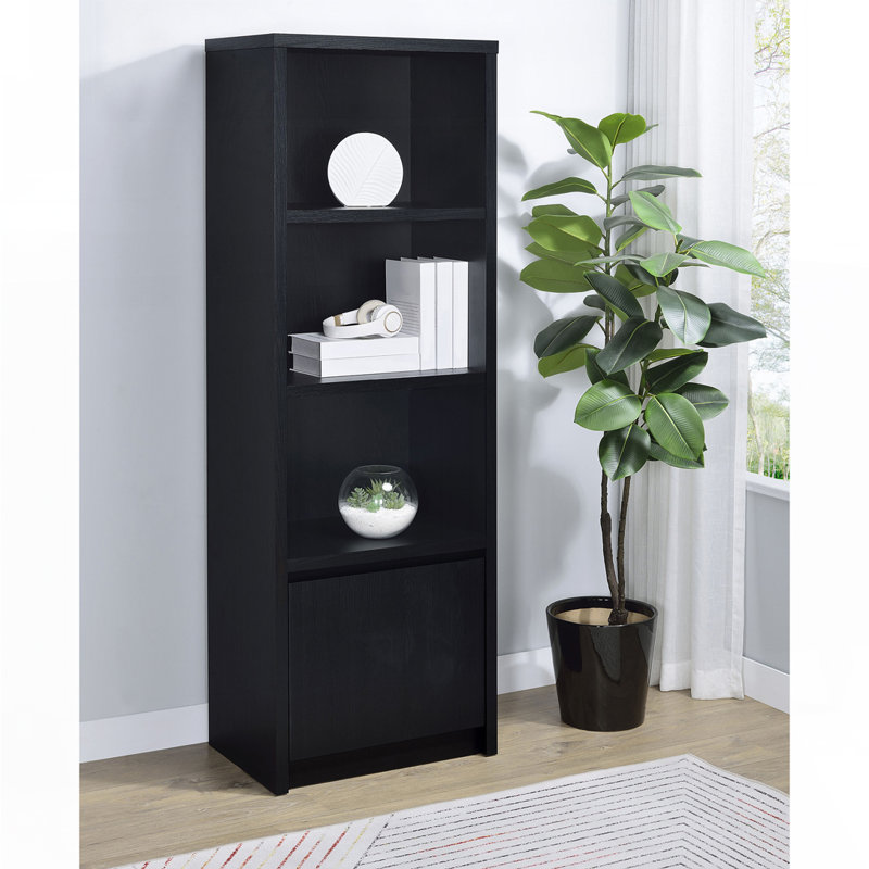 Meuble audio-vidéo noir à 3 tablettes