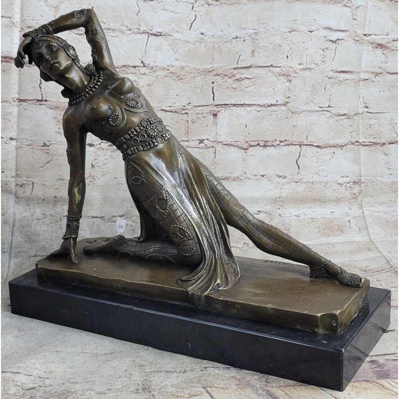Sculpture en bronze faite à la main Art Nouveau par ~ D.H Chipare