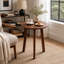 Table d'appoint ronde, table de bout en bois massif à 3 pieds, petite table d'appoint moderne pour le salon, table de chevet compacte pour les petits espaces