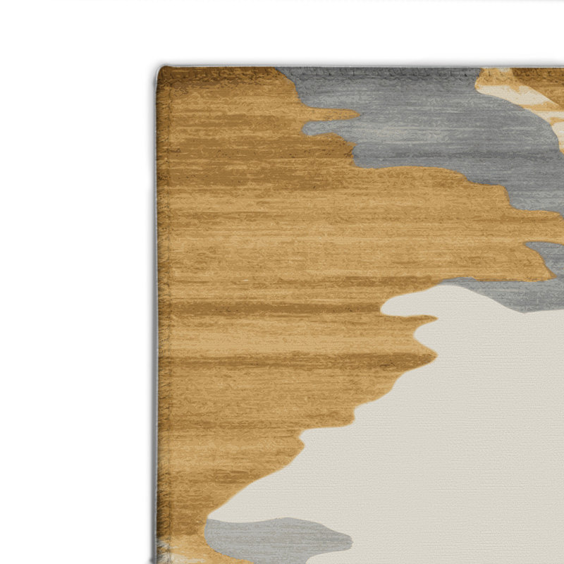 Watercolor Beige Indoor and Outdoor Area Rug, Rectangle 2' x 3'
