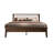 Yuma Queen Size Bed Frame with Headboard & Footboard, Solid Wood Platform Bed, 12 Sturdy Slatted Base with Metal Legs, Anti-Noise & Slip-Free, Walnut Finish-113272507-113272506