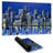 City in blue - 14.00"x24.25" Desk mat