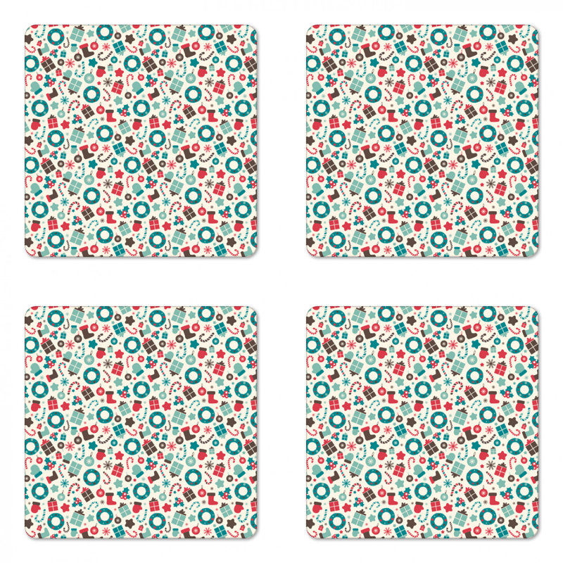 Square 4 Piece Coaster Set