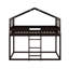 Lit simple superposé en bois avec tente-2104640526