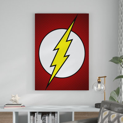 DC Comics The Flash Symbol Graphic Art Print on Canvas