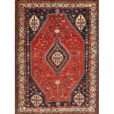 Tapis bleu/beige/rouge traditionnel Ley