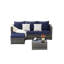 Ensemble de meubles de patio 2 pièces, ensemble modulaire et table en L tissé pour l'extérieur-627340387