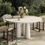 Rye Outdoor Dining Table-60"-Aged White Concrete
