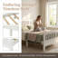 Lit plateforme en bois avec tête et pied de lit-563236640