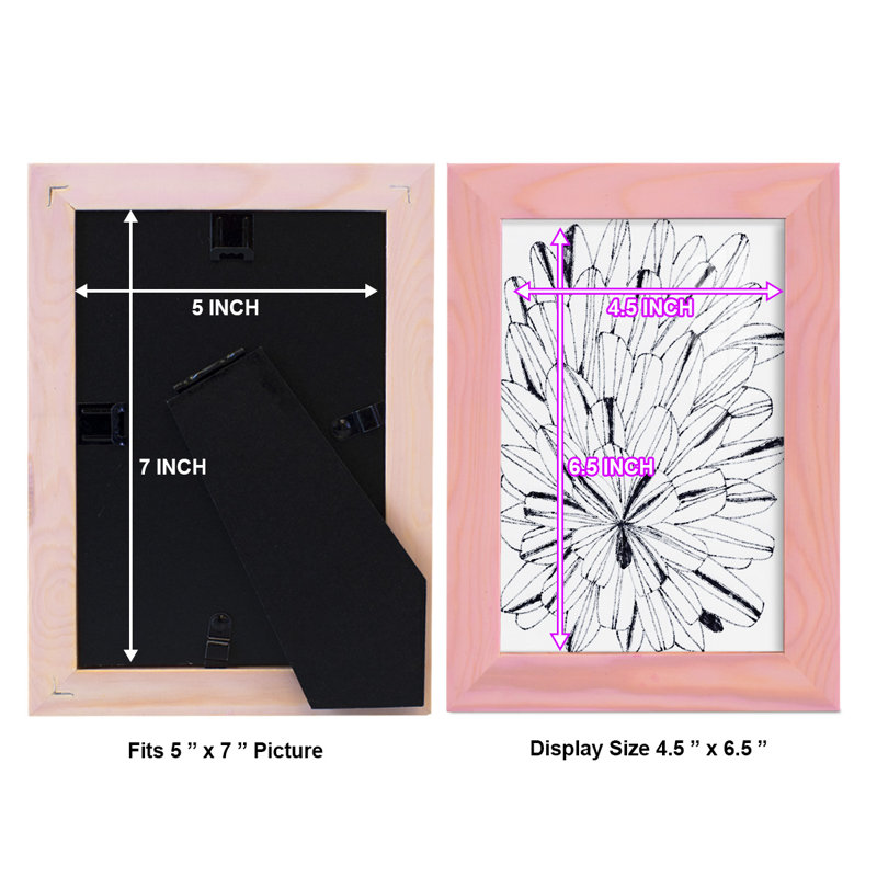 Kalmin Kal Kalididoscope I encadré sur papier, H 6 po x l 4 po x P 1 po, Rose