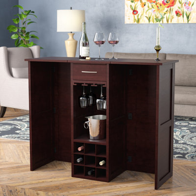 Swaraj 50 " L Solid Wood Wine Bar