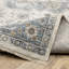 Tapis oriental en polyester tissé à la machine bleu / ivoire Raymir-615898924