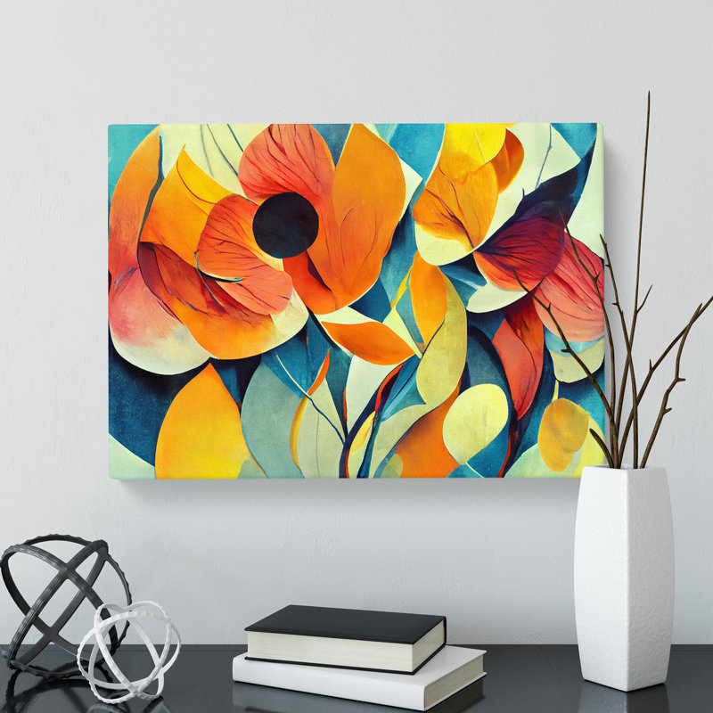 Flowers Abstract Vol.3 - Wrapped Canvas, 40cm H x 60cm W x 3cm D