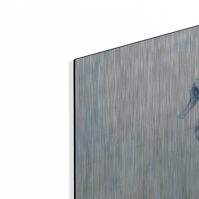  «Undersea Seahorse Natation» par Danhui Nai, art mural en métal, H 24 po x l 24 po