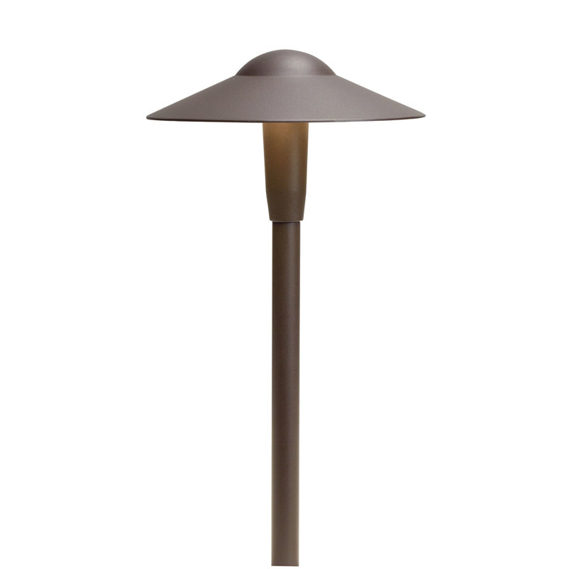 Distressed Bronze LED Pathway Light with Dome Shade