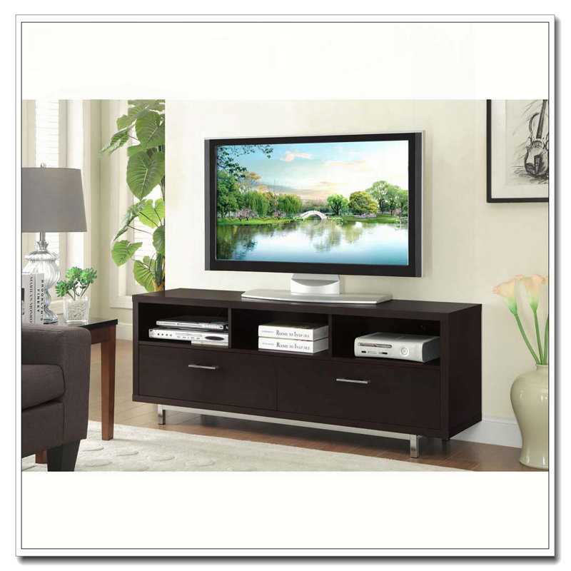 Meuble télé avec rangement 60 po Cappuccino, Brun
