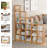 Modern Engineering Timber 4-Tier Open Storage Bookcases, Narrow Single-Column Shelving Unit, Freestanding Display Bookcase for Living Room Bedroom Home Office-1658198710