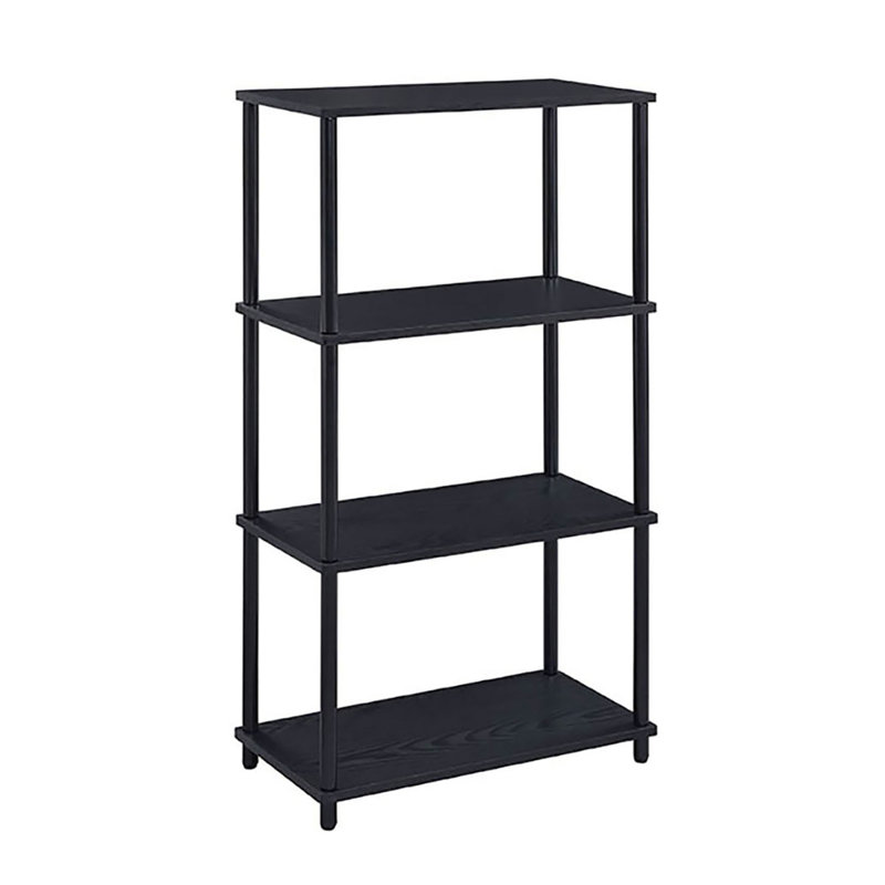 Bibliothèque noire avec 4 tablettes, Noir