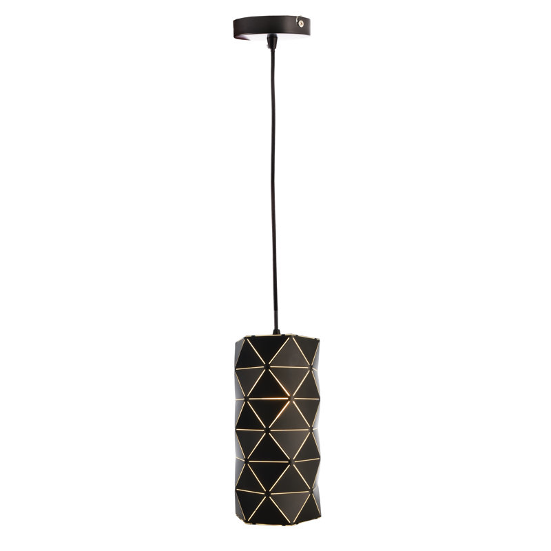 Asterope 1 - Light Cylinder Pendant, Black