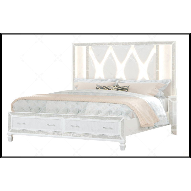Crystal Queen Storage Bed