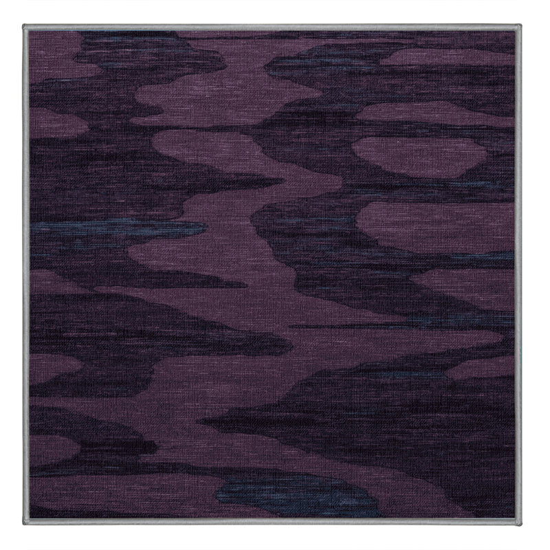 Tapis mauve lavable à la machine, Carré 5 pi