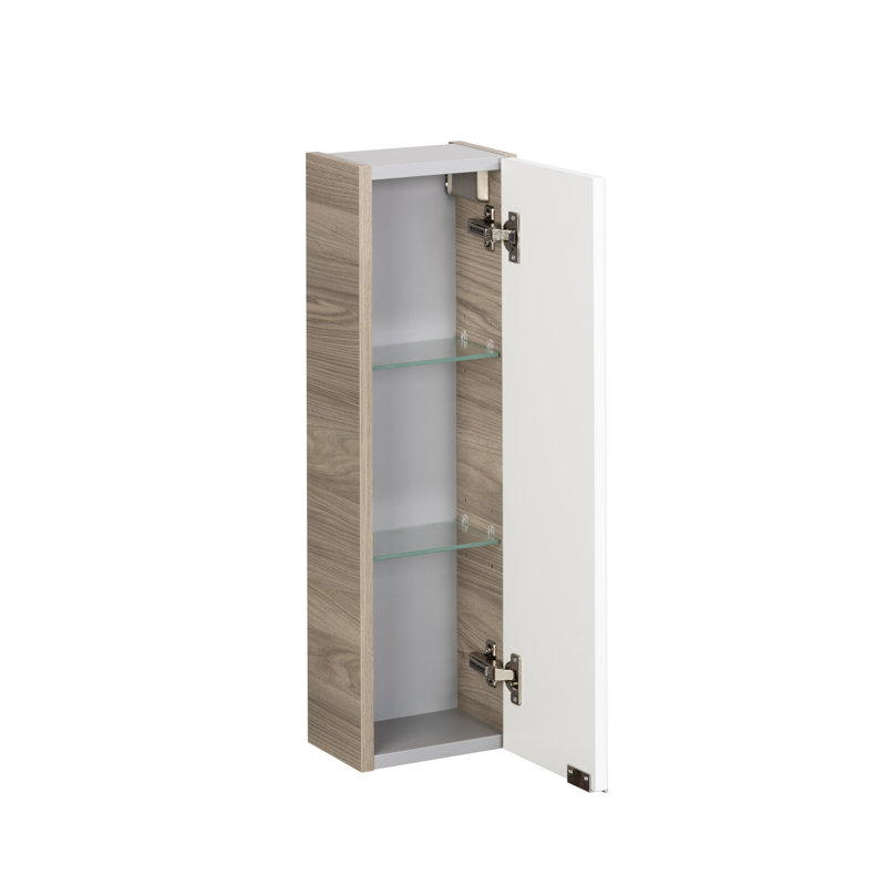 Luxor Bathroom Cabinet, Brown/White, Right