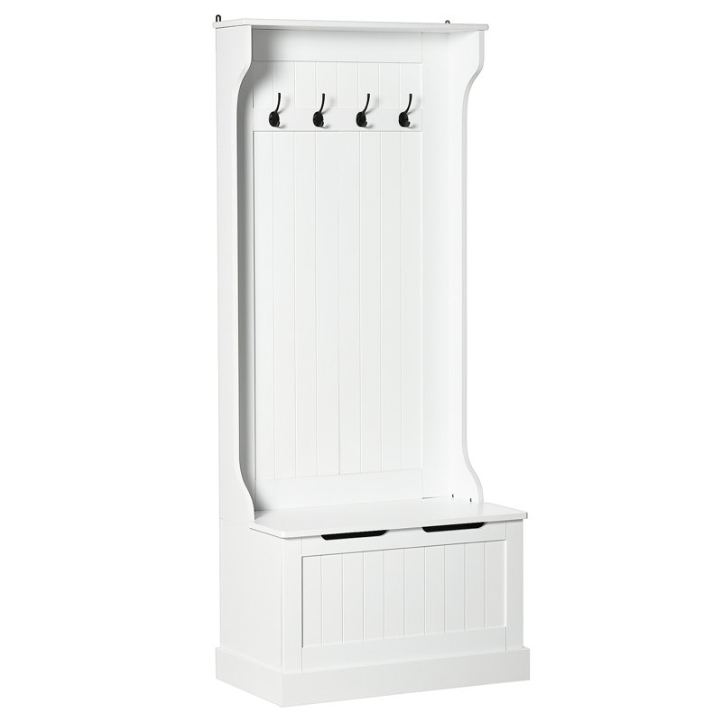 Portemanteau avec portemanteau HOMcom, Blanc