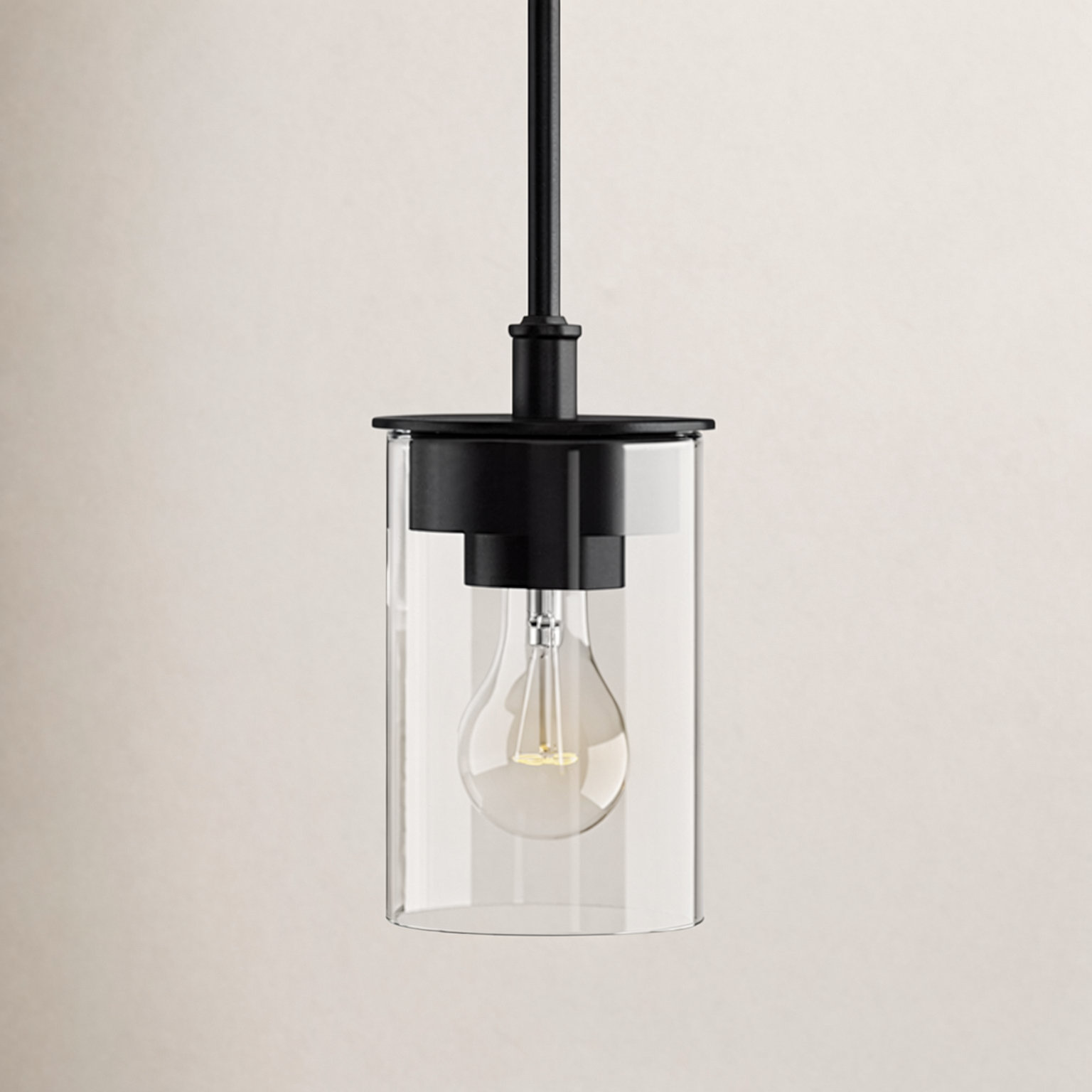 Eline Single Light Mini Pendant, Matte Black