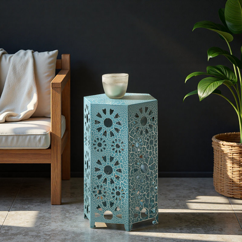 12" SIDE TABLE, Blue