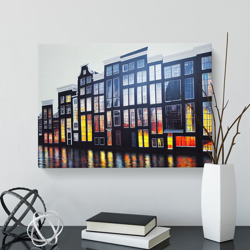Amsterdam Architecture - Wrapped Canvas, 35cm H x 50cm W x 3cm D