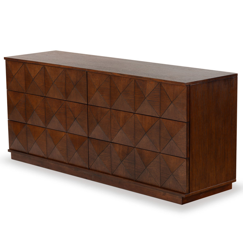 Commode double 6 tiroirs Iriye, Noyer
