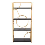 Constellation Contemporary Bookcase In Metal And Wood By Lumisource