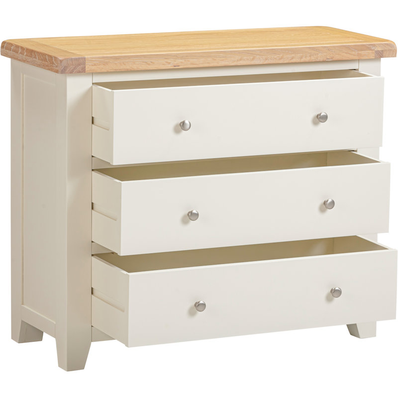 Windsor 97cm W 3 - Drawer Chest of Drawers, Ivory