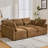 Modern Sectional Sofa Modular Sofa 85.4" U-Shaped Sofa Couch Sofa Bed L-Shaped Sofa With A Movable Ottoman And Two USB Ports And A Phone Holder For Living Room, Brown-352583727