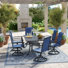 Petterson Rectangular Patio Dining Set With Stackable PVC-coated polyester Chair