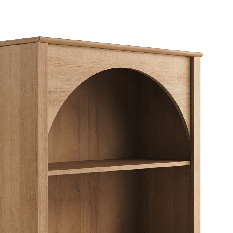 Bibliothèque eshman en bois d'ingénierie avec rangement pour le salon, Brun, (5 tablettes) H 78 po x l 32 po x P 13 po
