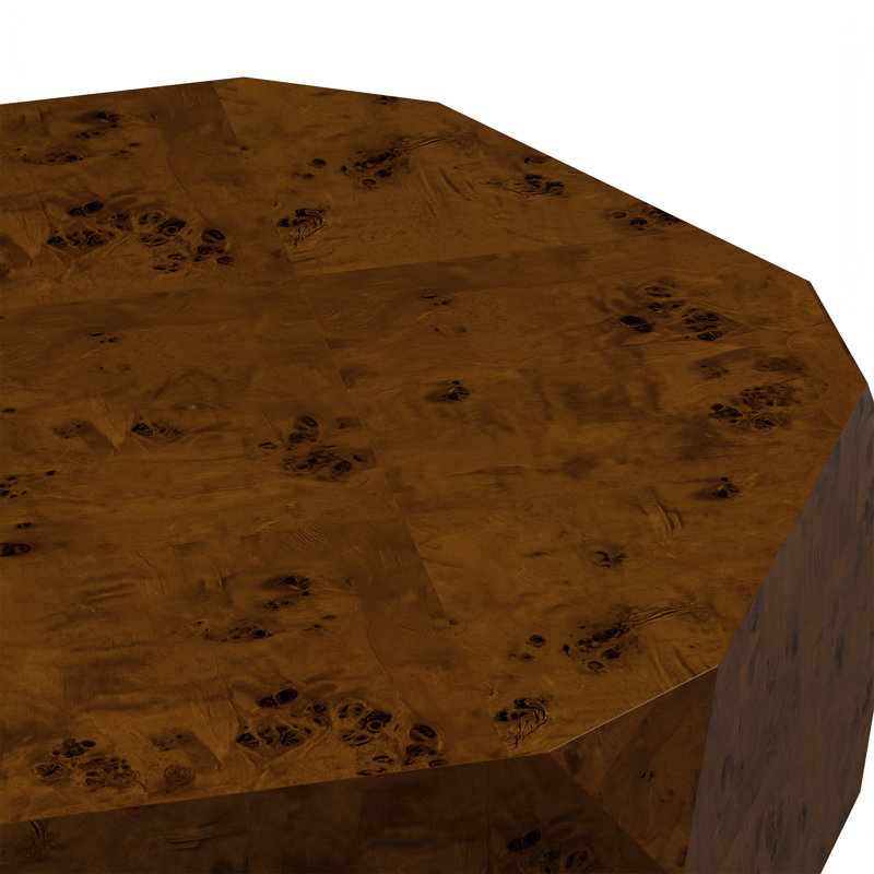 Table basse en bois massif 39 po, H 13,9 po x l 39,4 po x P 39,4 po, Walnut
