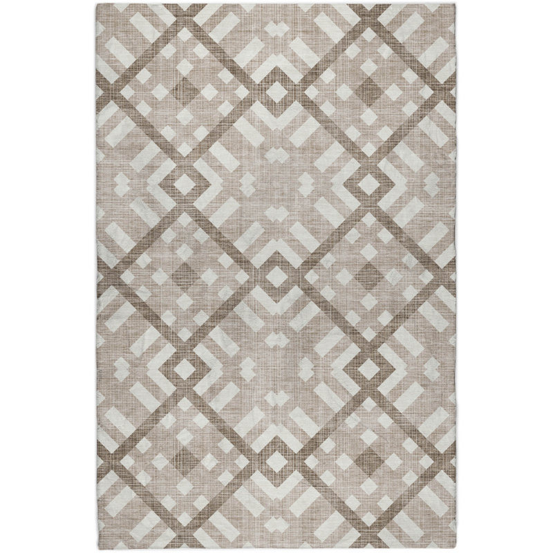 Tapis à poil long de qualité supérieure lavable à la machine ADS616, Taupe, 10 pi x 14 pi