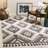 Cedarvale Kenya Hand Knotted Wool/Cotton Southwestern Rug in Ivory/Black-25950274