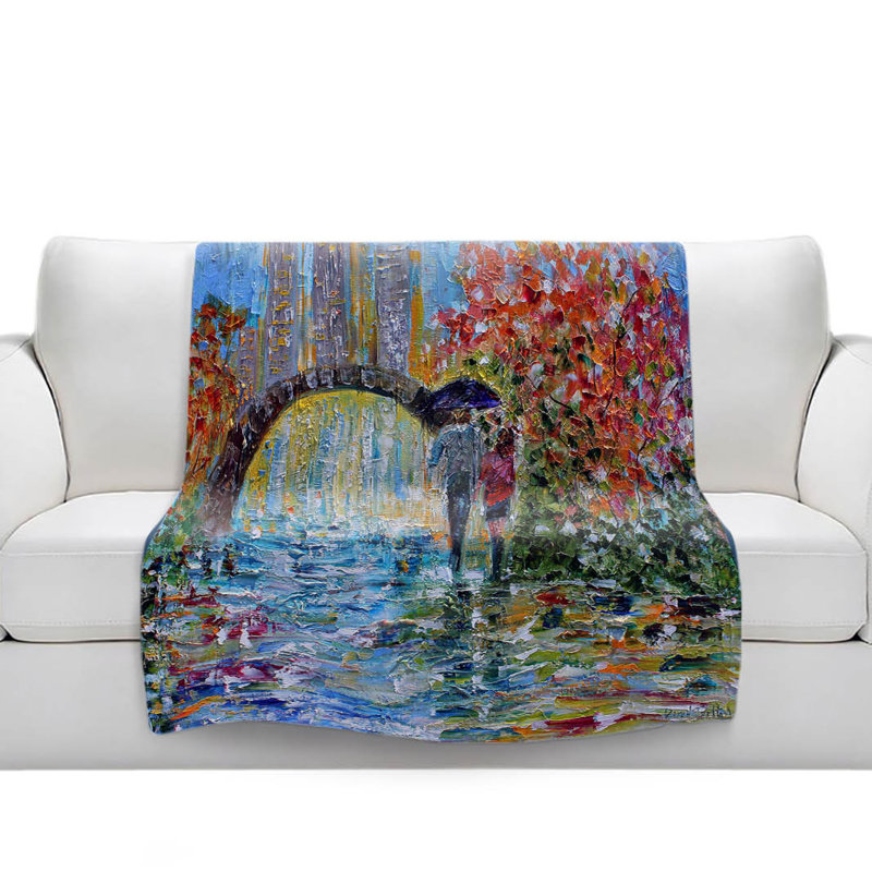 Couverture sherpa douce d’automne central park, l 51 po x L 60 po