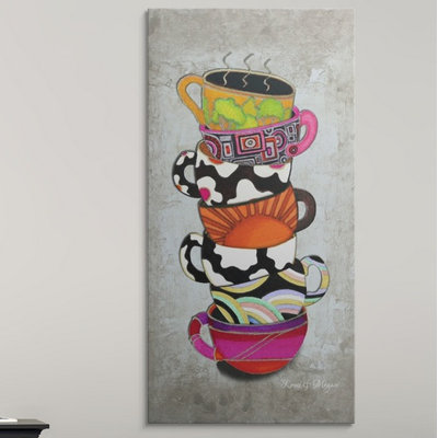 « collection » par megan duncanson, reproduction d’art Stacked Hot Cuppa