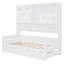 Lit de jour simple en bois avec lit gigogne simple, armoire et tablette tout-en-un, blanc-444324875-444324874
