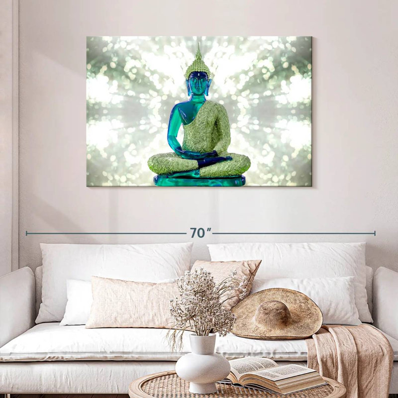 Bouddha émeraude Leisha, H 30 po x l 45 po