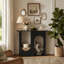 Console de 100 cm (39,4 po), table d'appoint étroite à placer derrière un canapé, design arqué